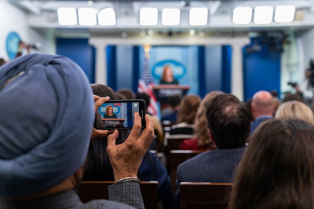 Press Secretary Jen Psaki holds a press briefing, Wednesday March 9, 2022, in the James S. Brady Press Briefing Room of the…