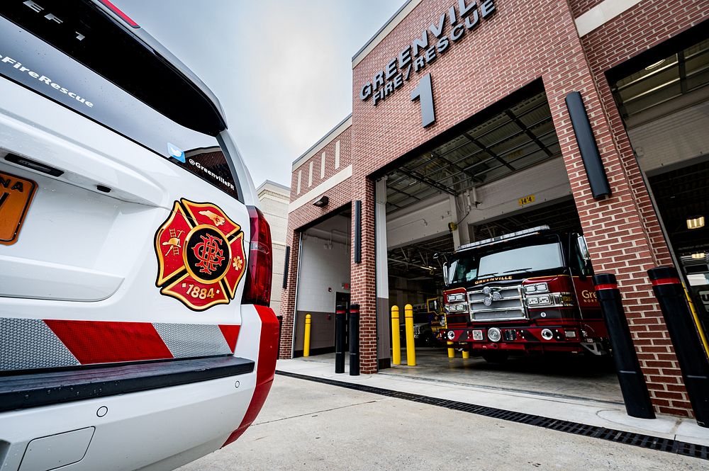 Greenville Fire/Rescue vehicle, May 5, 2022. Original public domain image from Flickr