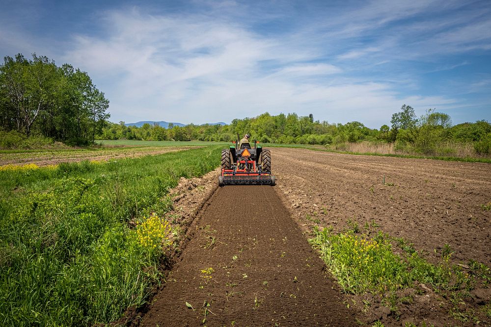 Beginning Farmers Max Morningstar, seen tilling one of his fields for planting, and Maria Zordan run MX Morningstar Farm, a…