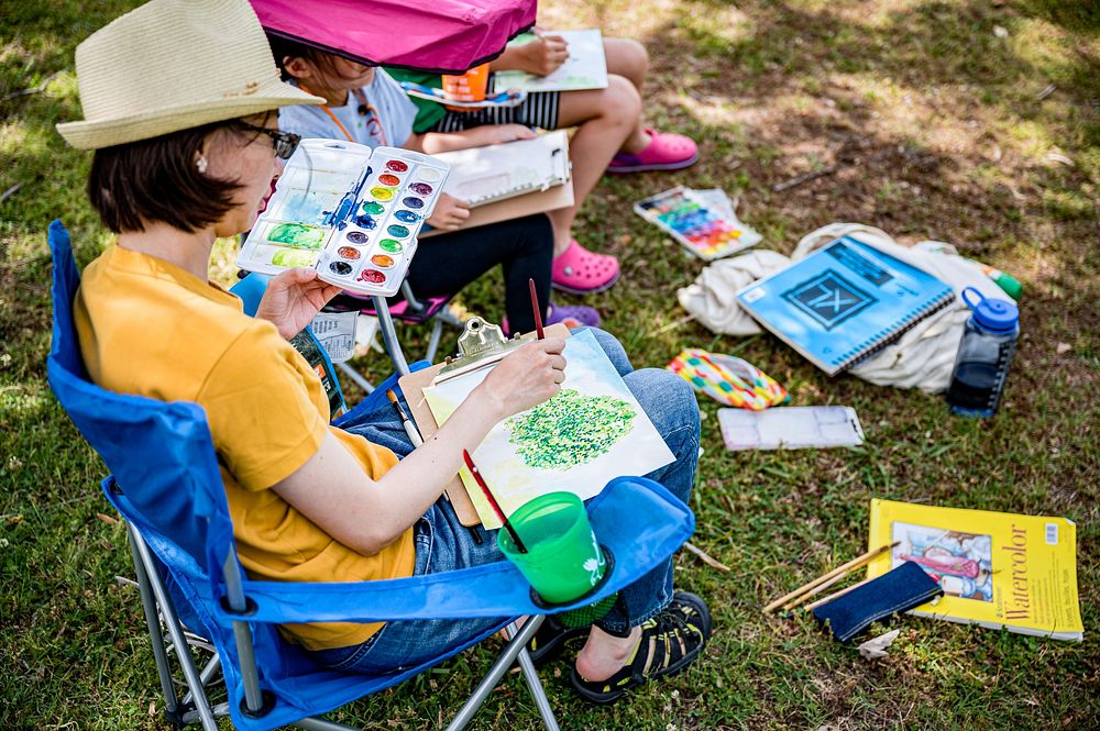 Paint in the Park at Emerge in Greenville Town Common on May 22, 2022, North Carolina, USA. Original public domain image…