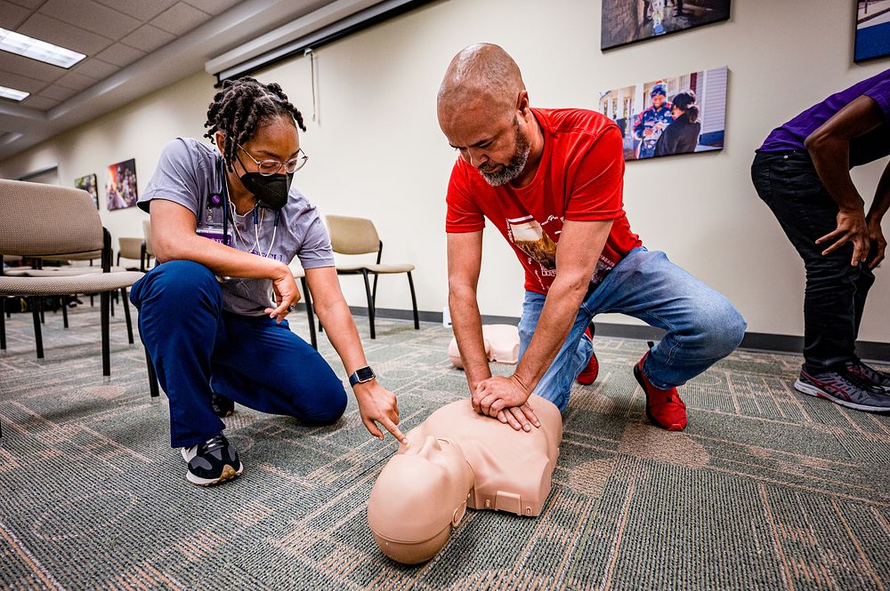 CPR & AED Training at the Greenville Fire Rescue, Saturday, May 21. Original public domain image from Flickr