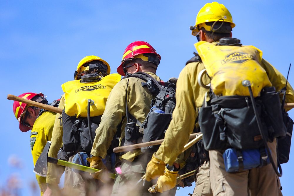 MAY 15 Firefighters practice attack on mock fireKINGMAN, AZ - MAY 15: Wildland firefighters from the Kingman district set…
