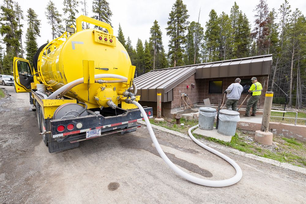 Pumper truck dumping a load at a wastewater treatment facility in CanyonNPS / Jacob W. Frank