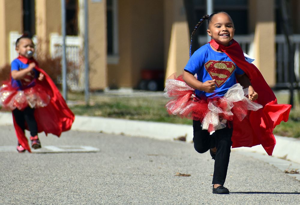 Happy superhero kids. Original public domain image from Flickr