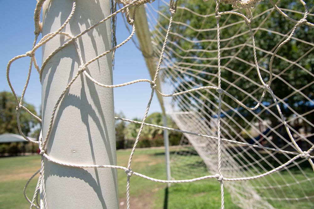 Soccer goal and netting at the Mountain View Estates MVE in Thermal, CA, on June 29, 2022. U.S. Congressman Raul Ruiz, M.D.…