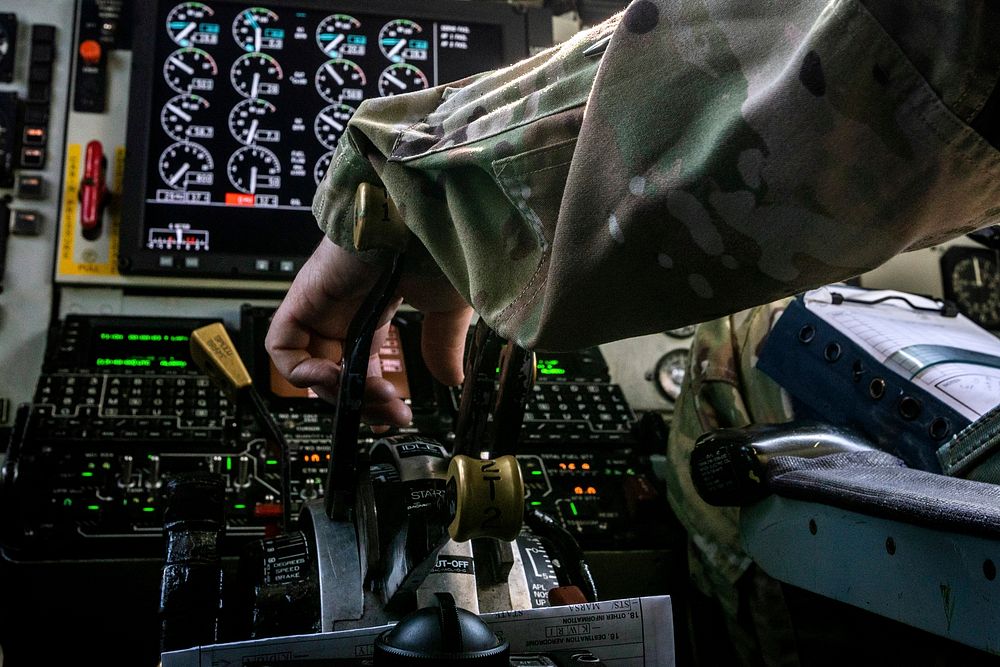 Pilot control panel, cockpit.