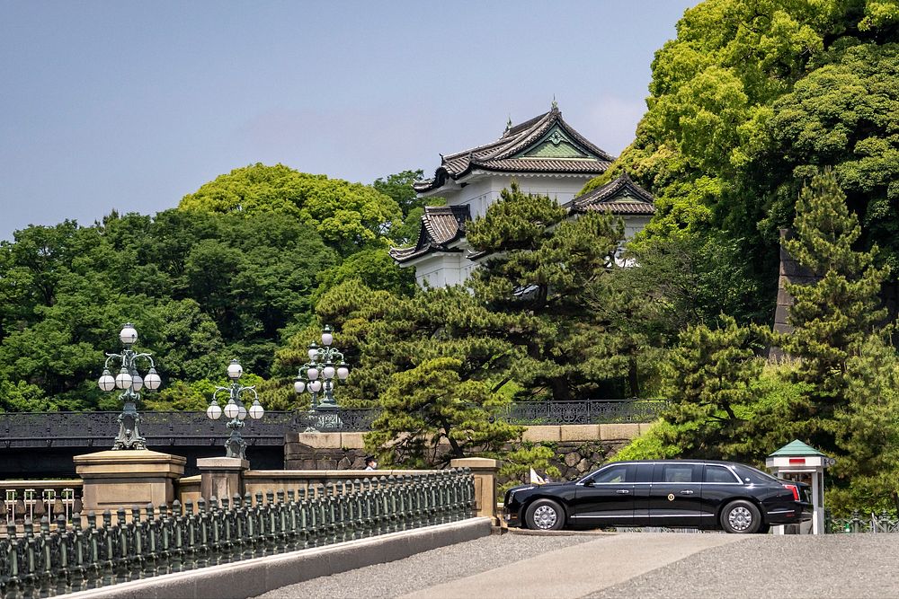 President Joe Biden arrives at the Imperial Palace, Monday, May 23, 2022, in Tokyo, Japan. (Official White House Photo by…