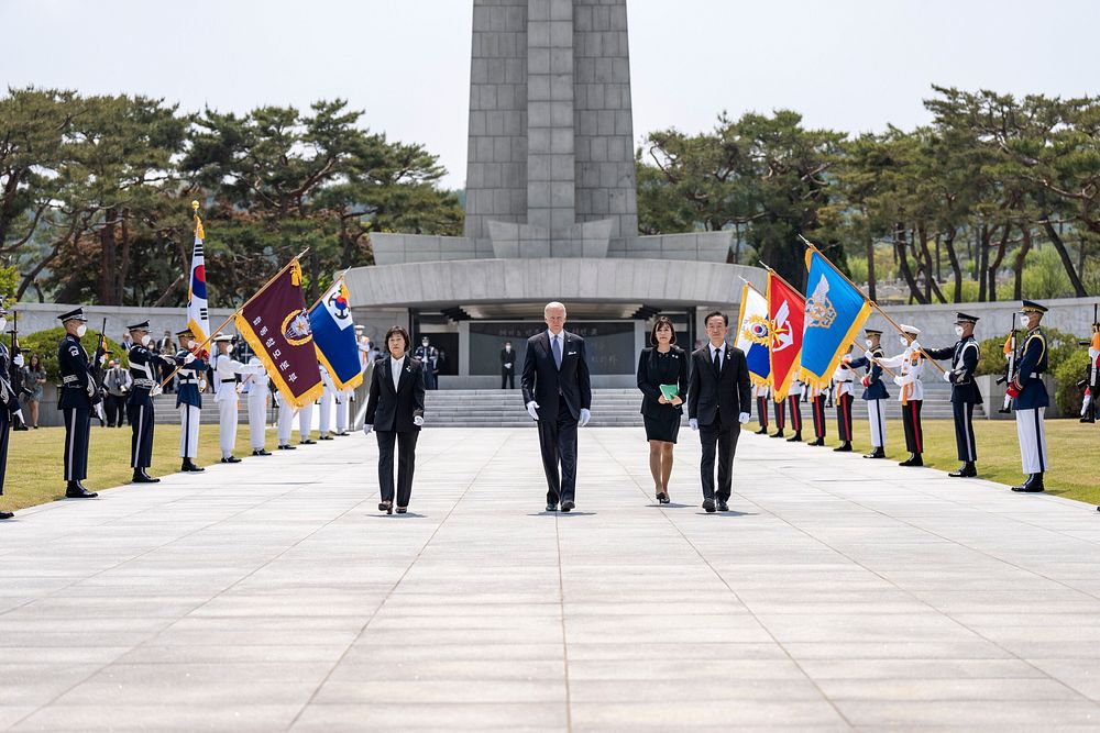 President Joe Biden Participates In A Wreath 