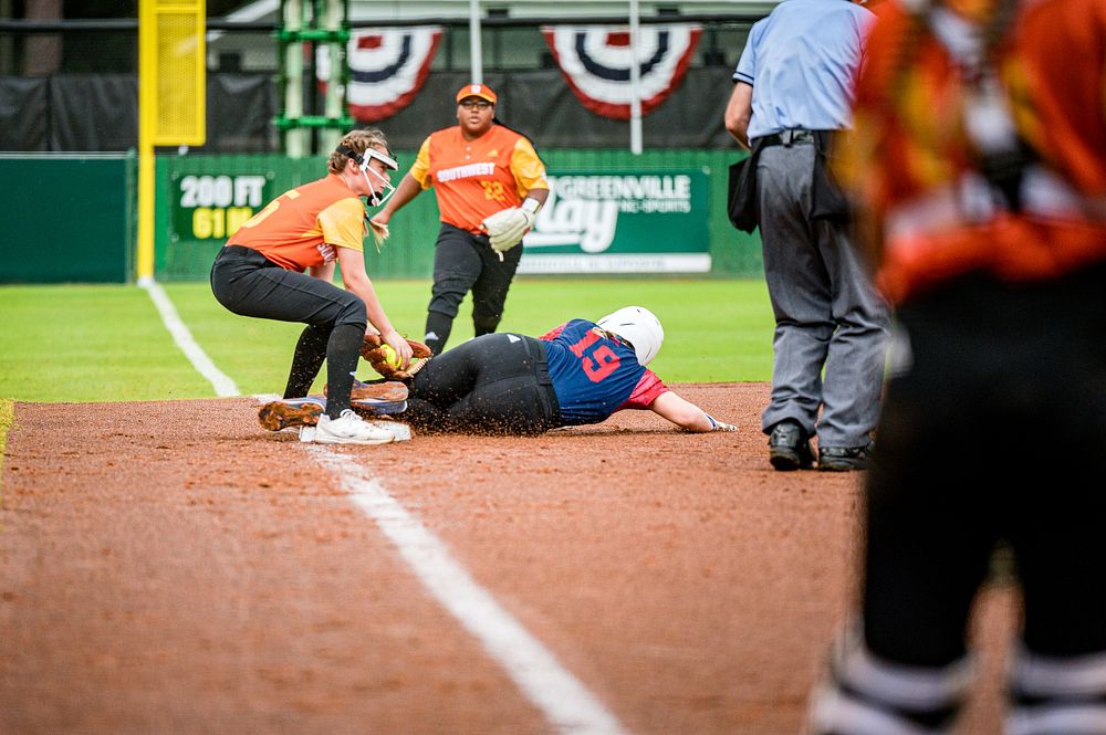 Little League Softball World Series day 7 at Stallings Stadium, August 15, 2022, North Carolina, USA. Original public domain…