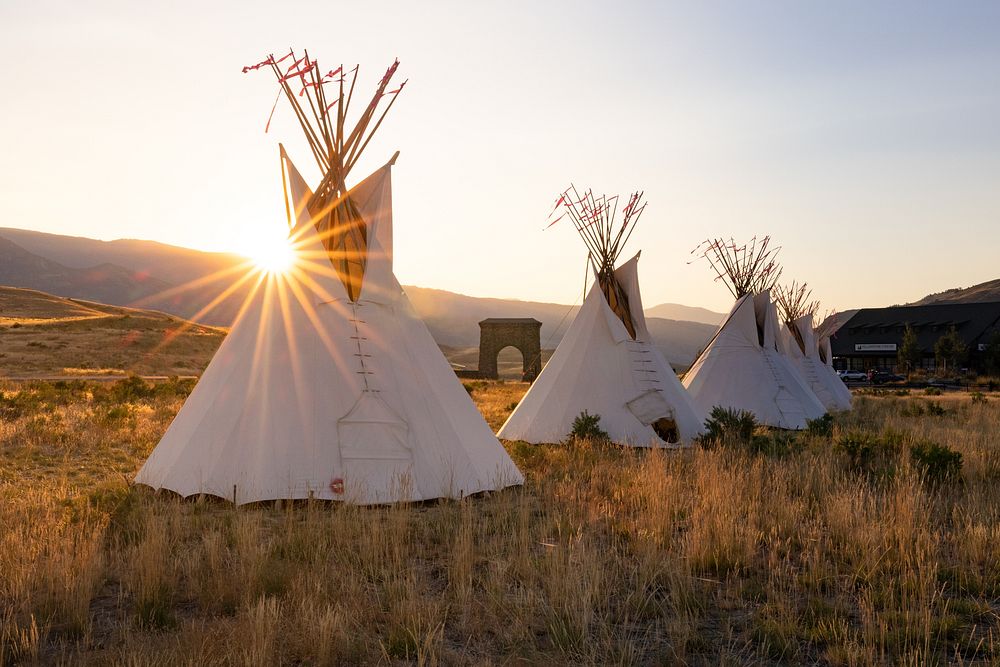 Yellowstone Revealed: North Entrance teepees at sunset (2)NPS / Jacob W. Frank