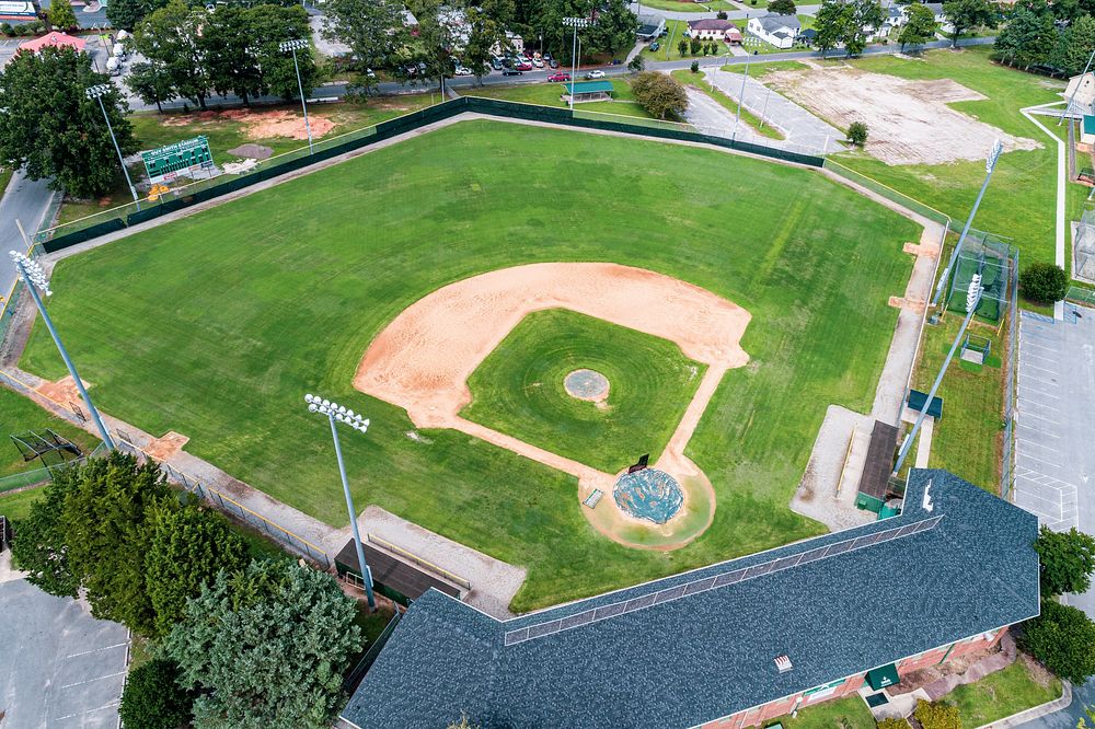 Baseball field, Guy Smith Park, Greenville, August 23, 2022. Original public domain image from Flickr