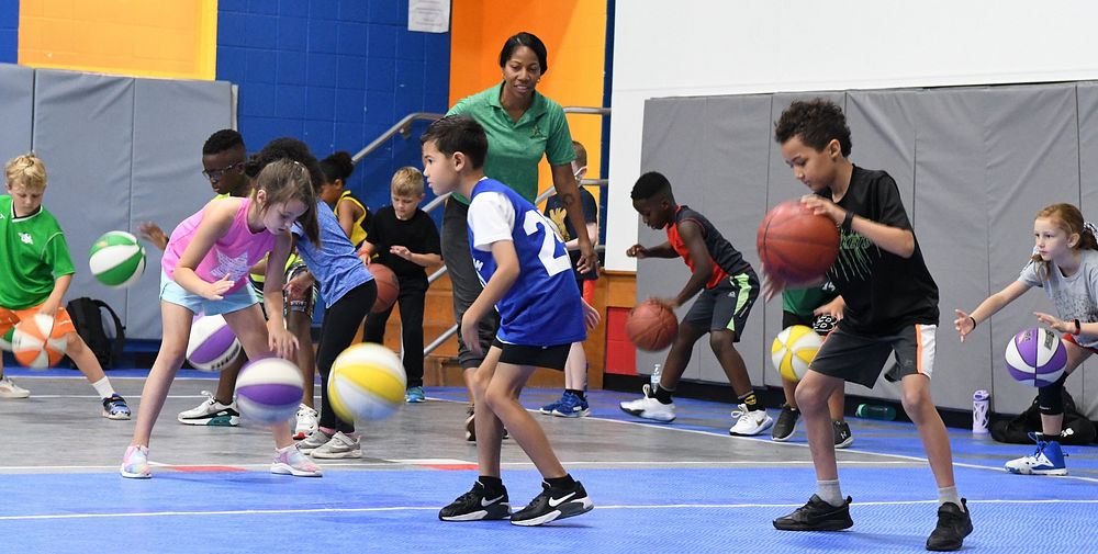 CYS Basketball CampThe Fort Drum Child and Youth Services&rsquo; Sports and Fitness Summer Camps program offered a variety…