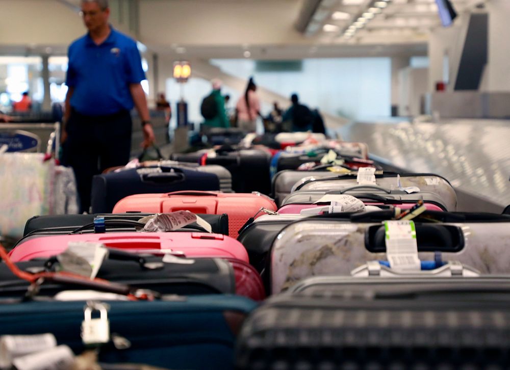 Airport luggage retrieval and passenger processing areas at John F. Kennedy (JFK) Airport Queens, New York August 17, 2022.…