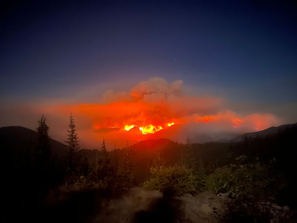 Cedar Creek Fire on the Willamette National Forest as seen from Wolf Mountain on September 10, 2022. 