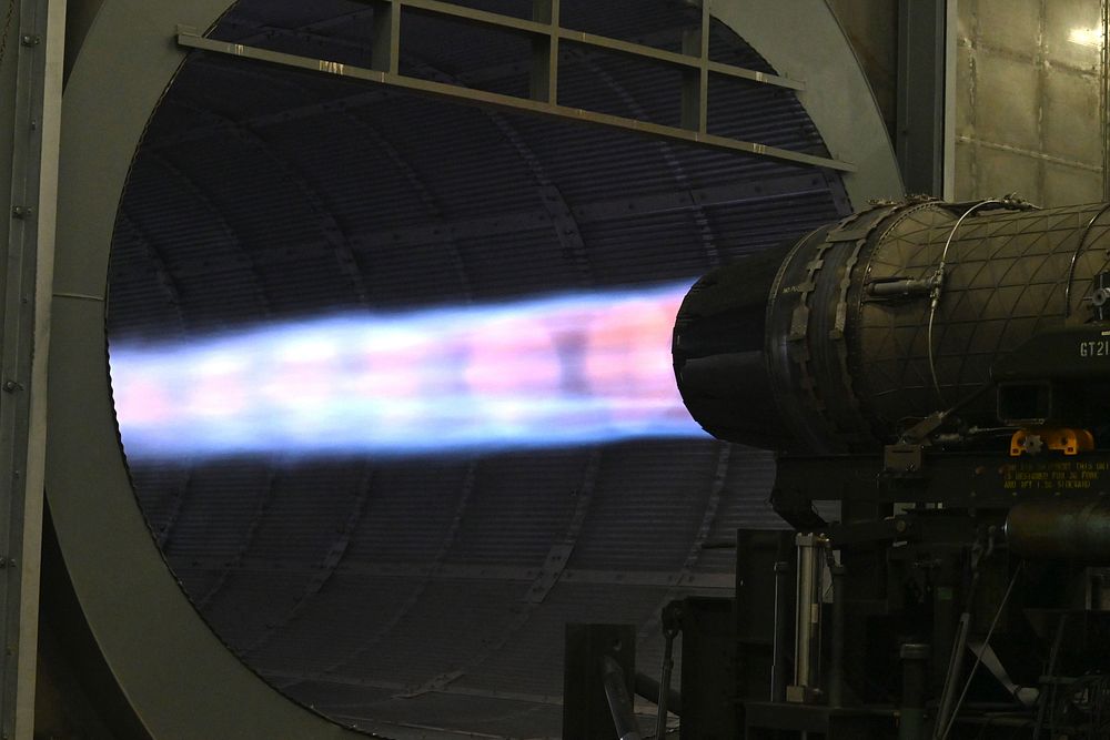 169th Maintenance Squadron Propulsion Shop Performs Test Run on a F-16 Fighter Jet Engine.