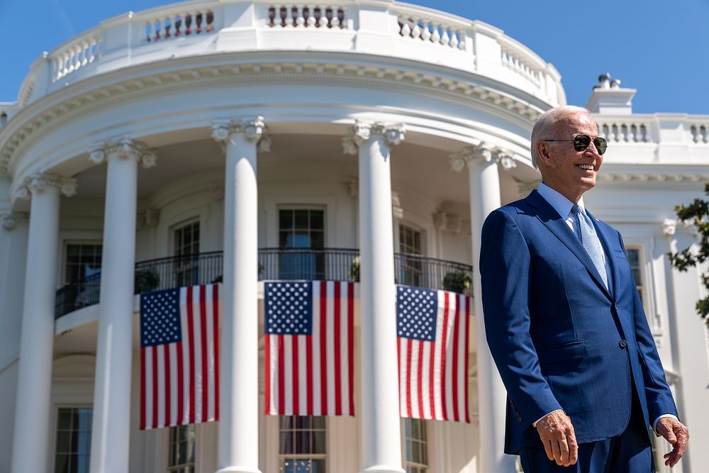 President Joe Biden delivers remarks on the South Lawn of the White House Tuesday, August 9, 2022, prior to signing H.R.…