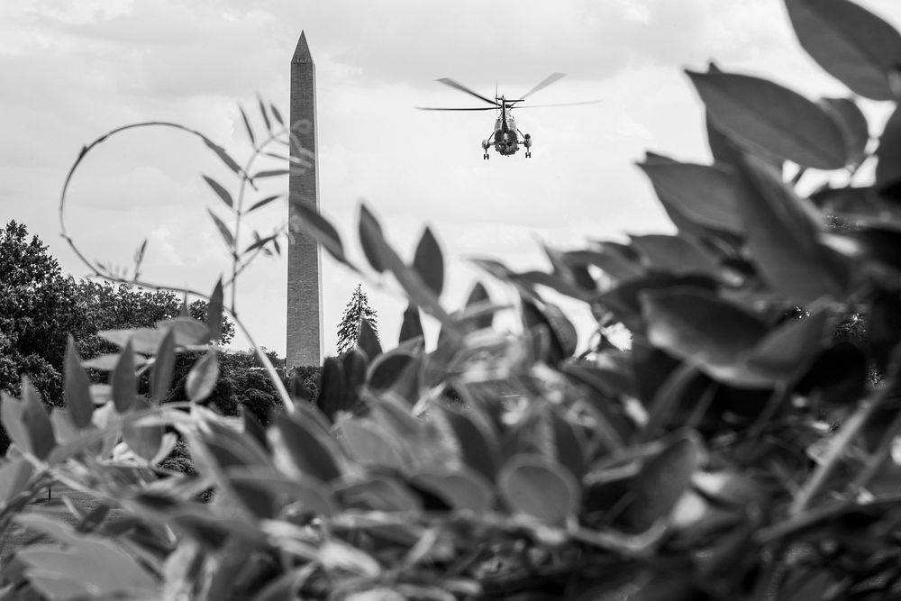 Marine One departs the South Lawn of the White House, Friday, August 26, 2022, en route to the U.S. Secret Service James R.…
