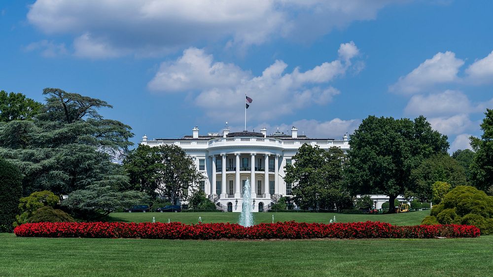 The south side of the White House.