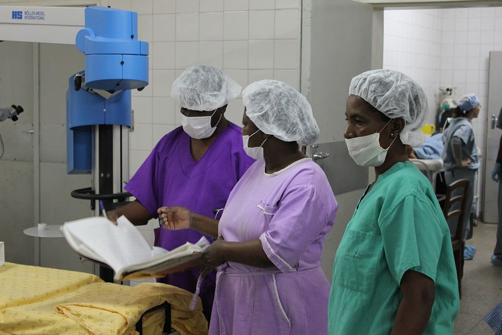 Healthcare workers, African women. Original public domain image from Flickr