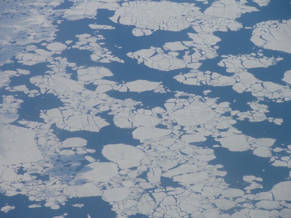 Ice sheets break, climate change. Original public domain image from Flickr