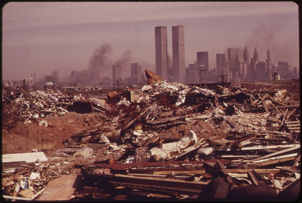 Illegal Dumping Area off the New Jersey Turnpike, Facing Manhattan Across the Hudson River. Nearby, to the South, Is the…