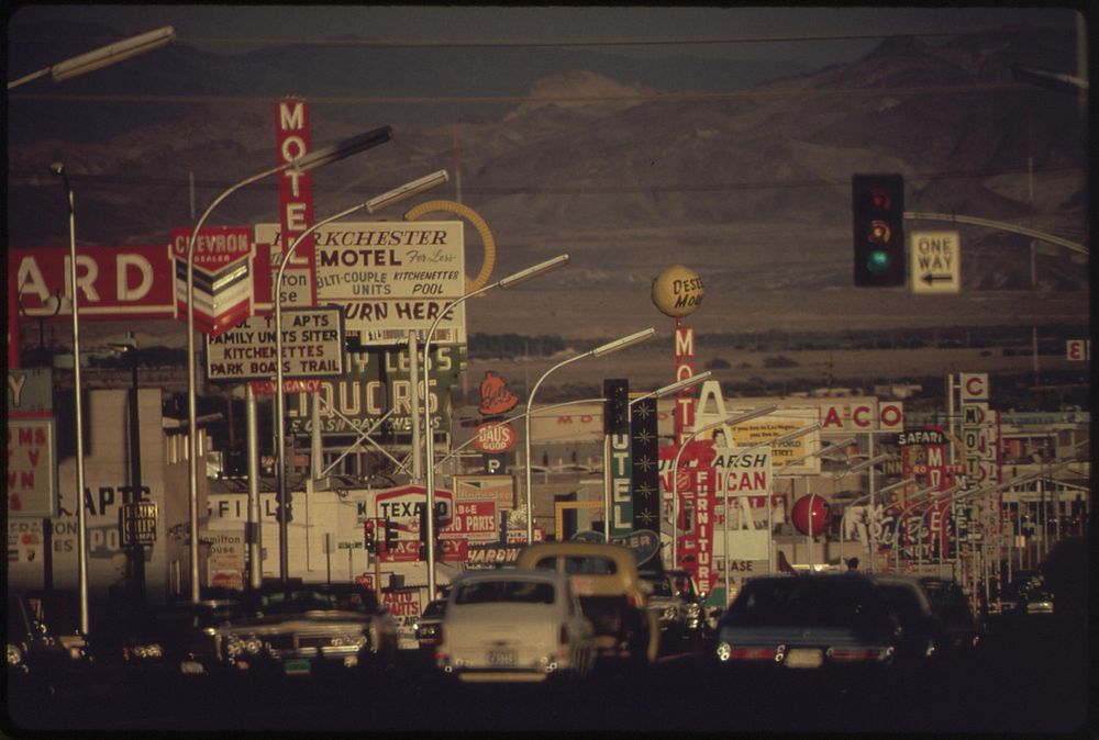 Street scene in East Las Vegas, May 1972. Photographer: O'Rear, Charles. Original public domain image from Flickr