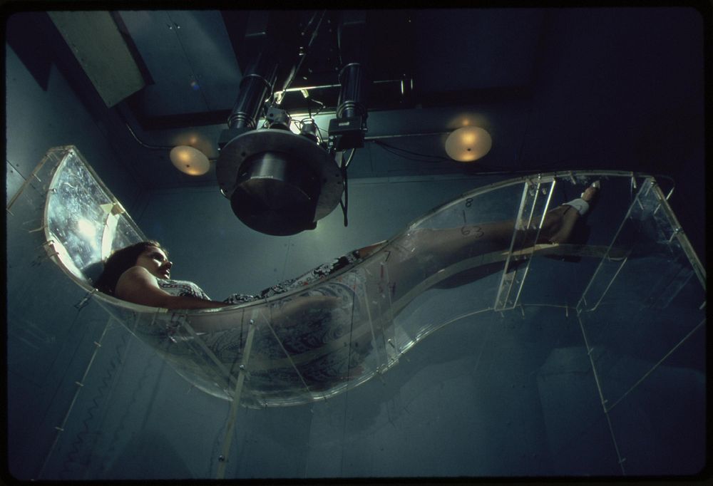 Whole body counter at EPA's Las Vegas National Environmental Research Center, May 1972. Photographer: O'Rear, Charles.…