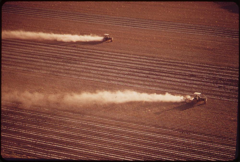 Fertilizing, May 1972. Original public domain image from Flickr