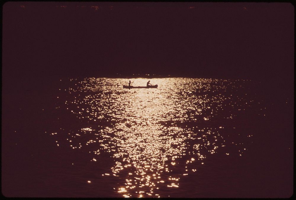 Sunset On The Potomac, September 1973. Photographer: Swanson, Dick. Original public domain image from Flickr
