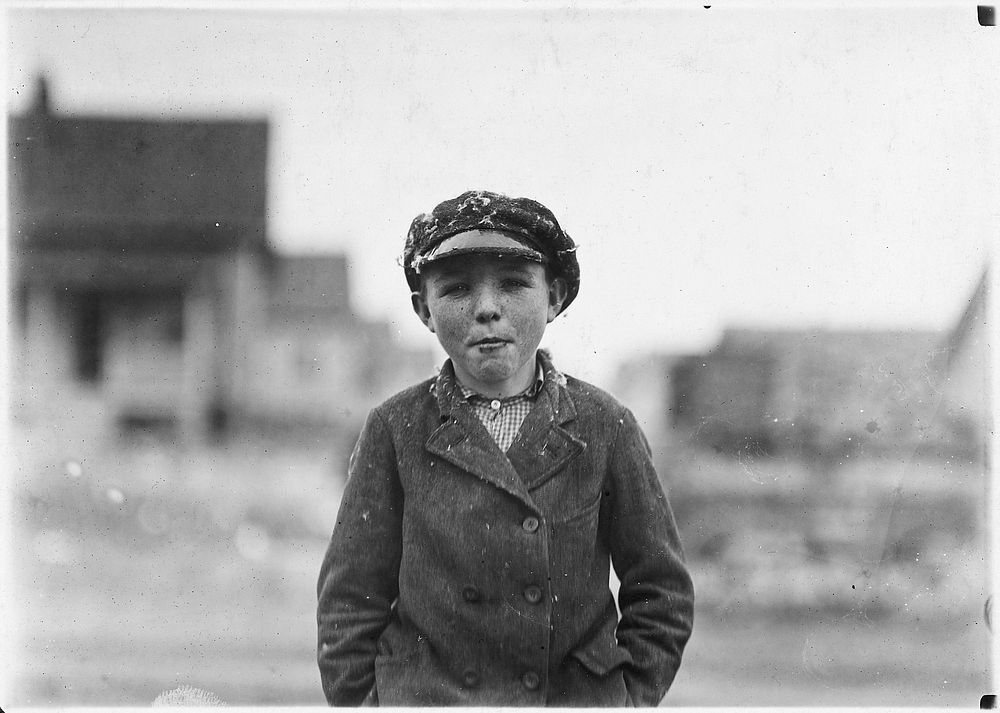 Boy from Loray Mill. "Been at it right smart two years." Gastonia, N.C, November 1908. Photographer: Hine, Lewis. Original…