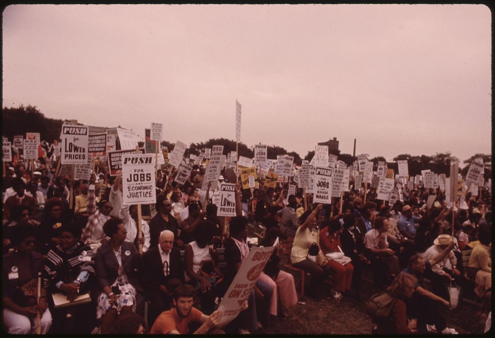 A Senior Citizens' March To Protest Inflation, 10/1973. Photographer: White, John H. Original public domain image from Flickr