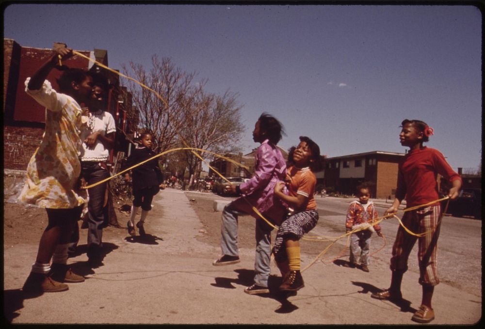 Black Children Play Outside The Ida B. Wells Homes, One Of Chicago's Oldest Housing Projects. There Are 1,652 Apartments…