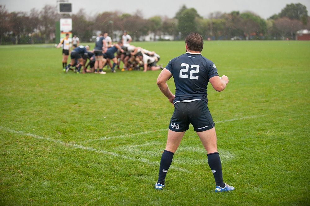 American Collegiate vs New Zealand Universities U21 Rugby.Original public domain image from Flickr