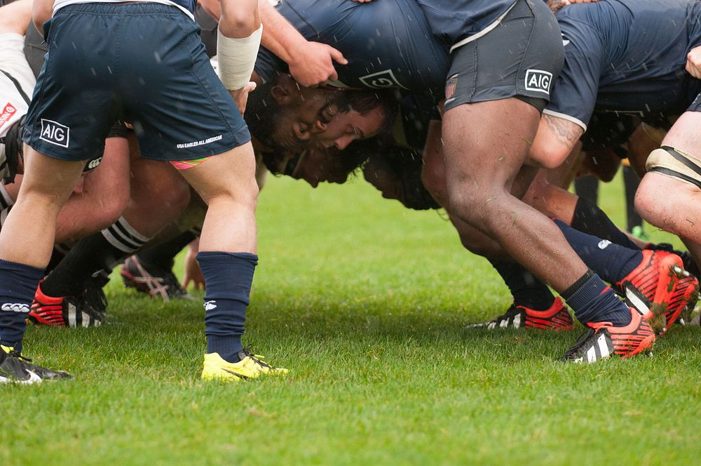 American Collegiate vs New Zealand Universities U21 Rugby.Original public domain image from Flickr