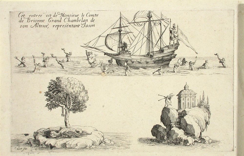 Kreivi de brionnen saapuminen jasonina, Jacques Callot