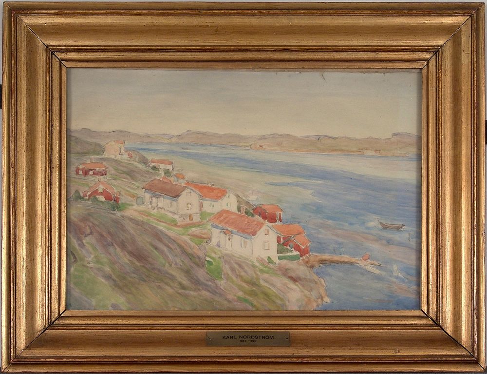 Kyrkesund, landscape from sweden's west coast, 1909, Karl Nordström