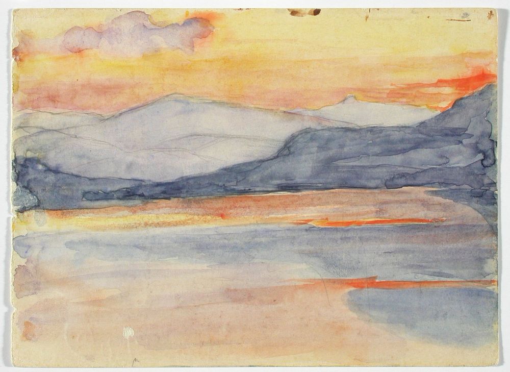 Landscape study, fell at sunset, Maria Wiik