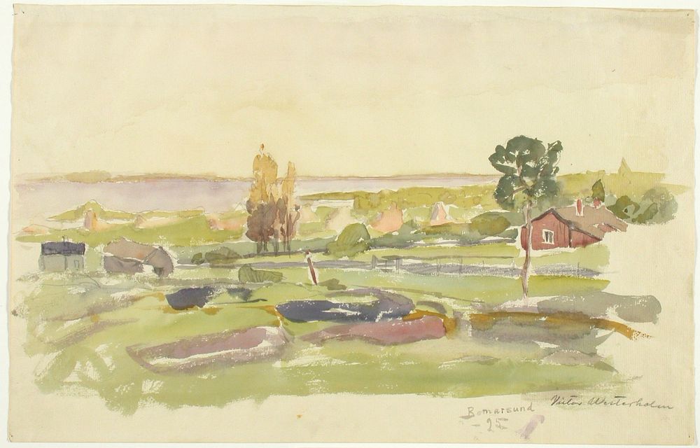 Landscape study from bomarsund, 1895, Victor Westerholm