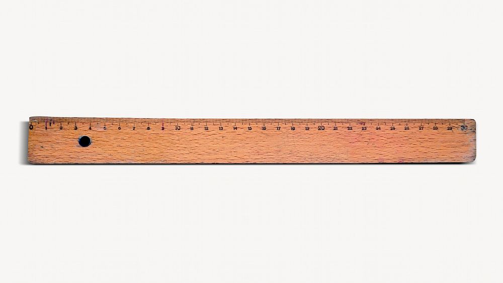 Wooden ruler isolated design