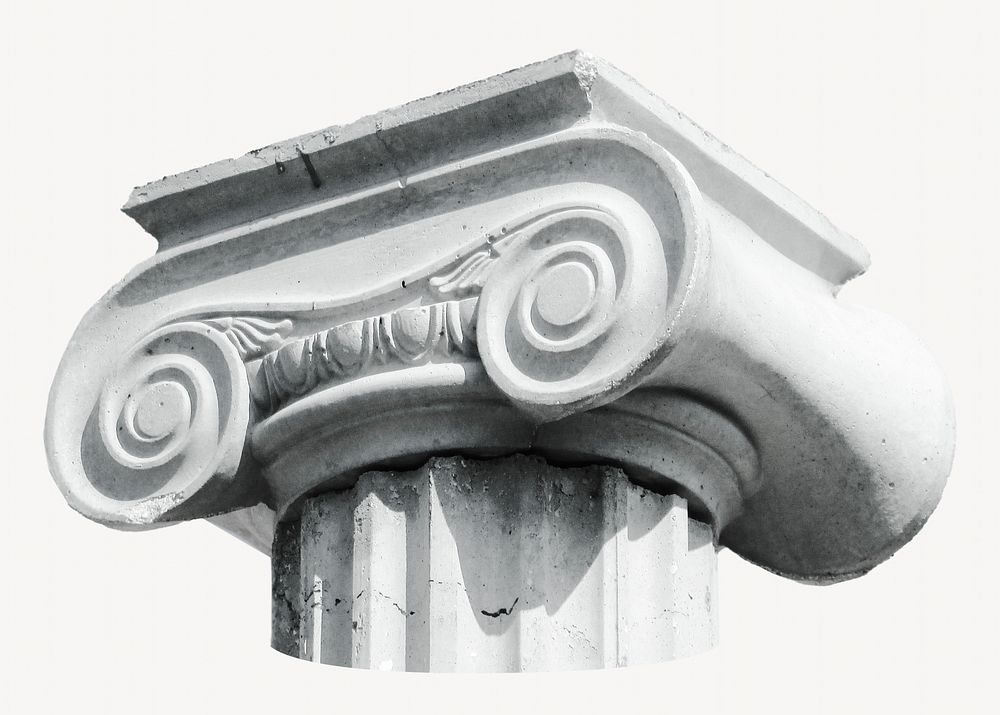Greek pillar capital isolated design