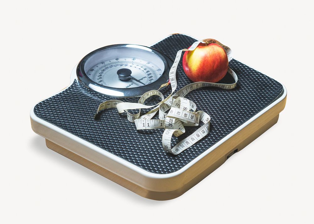 Weight loss isolated image on white