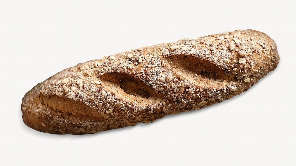 Baguette bread bakery isolated design