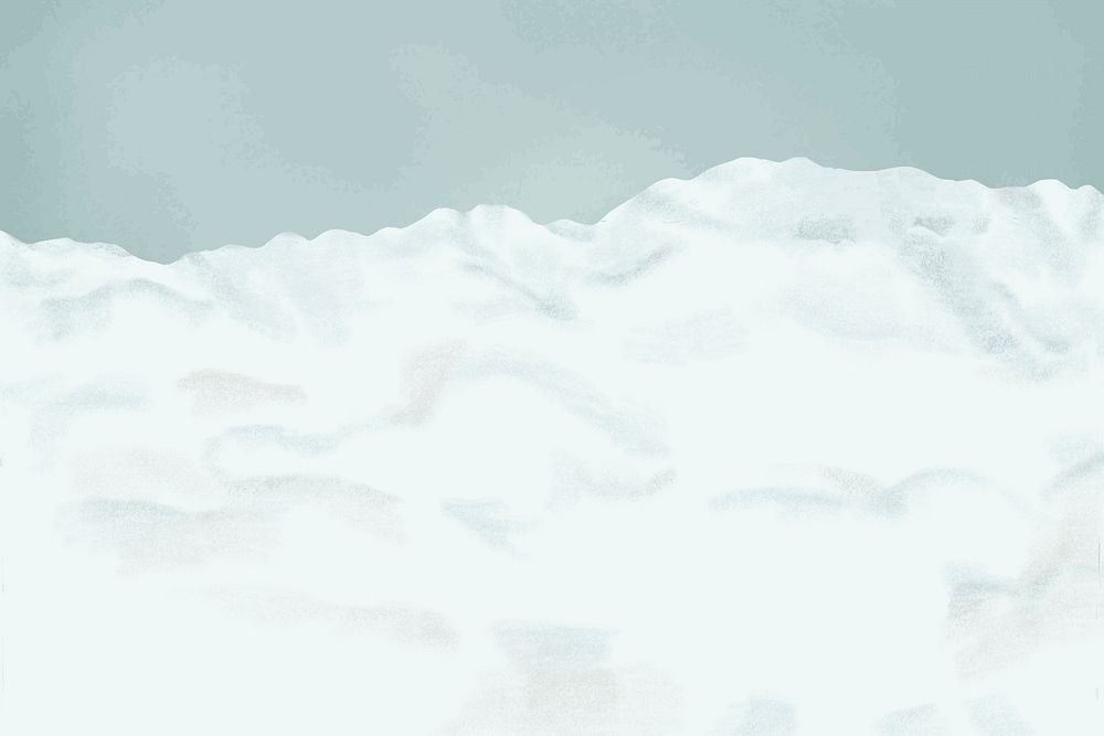 Winter aesthetic background, snow border