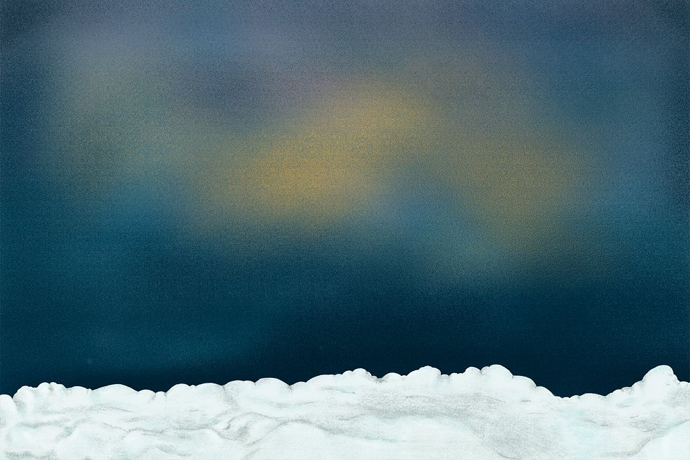 Dark Winter sky border background, blue aesthetic design