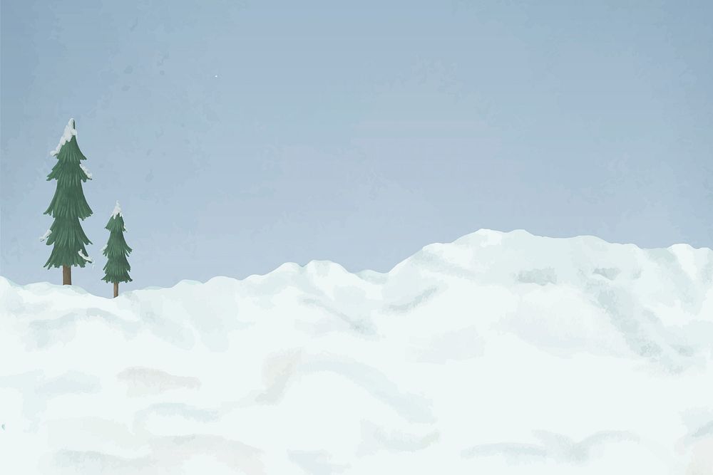 Winter snow aesthetic background, Christmas holiday illustration