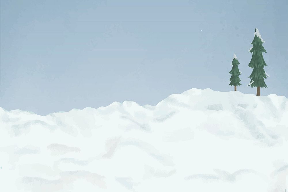 Christmas holiday background, Winter snow border illustration vector