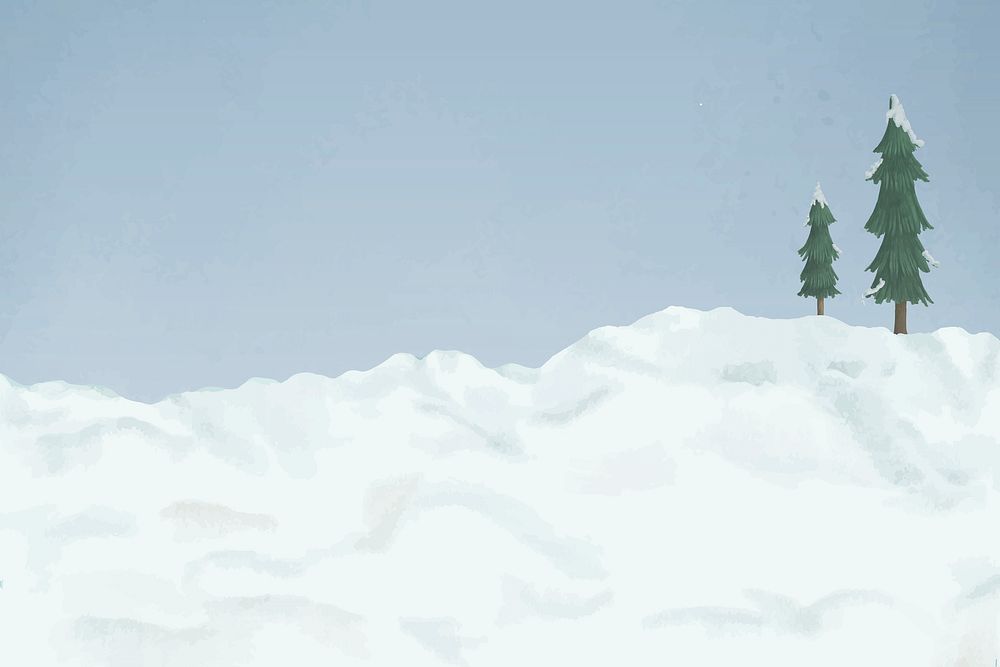 Christmas holiday background, Winter snow border illustration