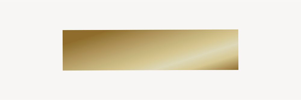 Gold rectangle shape collage element vector