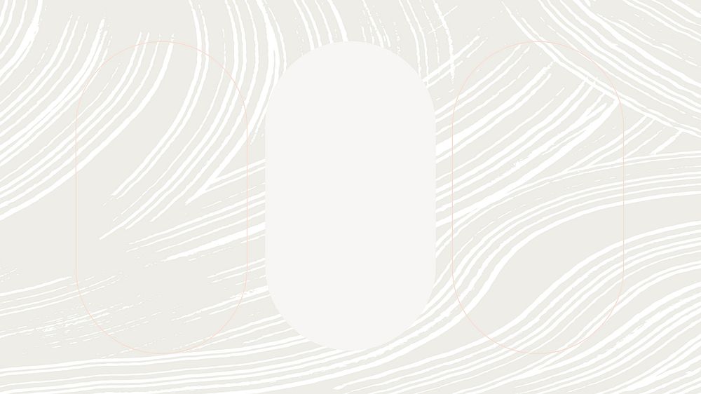 Beige oval frame desktop wallpaper, minimal background vector