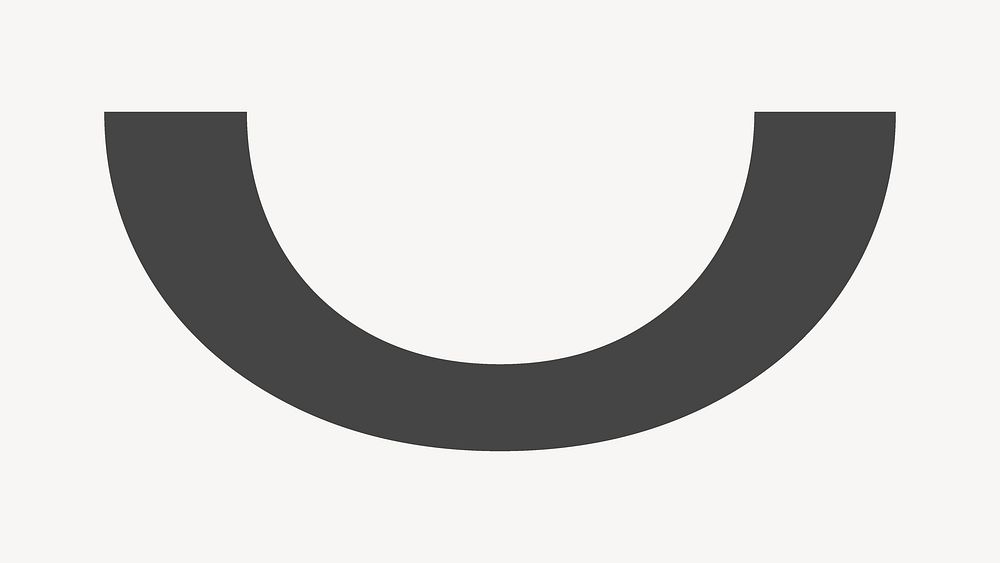 Black semicircle clipart vector